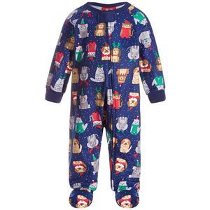 allbrand365 designer Baby Matching Bah Humbug Printed Footed Pajama 18M